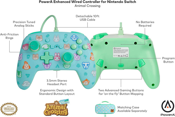 PowerA Enhanced Wired Animal Crossing Controller for Nintendo Switch