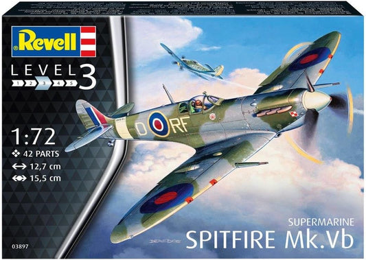 REVELL 03897 Supermarine Spitfire Mk.Vb 1:72 Scale Model Plane - Image 2