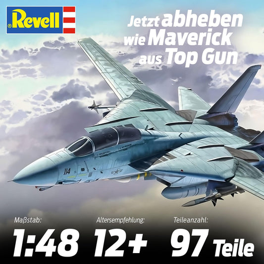 REVELL 03865 Maverick's F 14A Tomcat "Top Gun" 1:48 Scale Model Set - Image 2