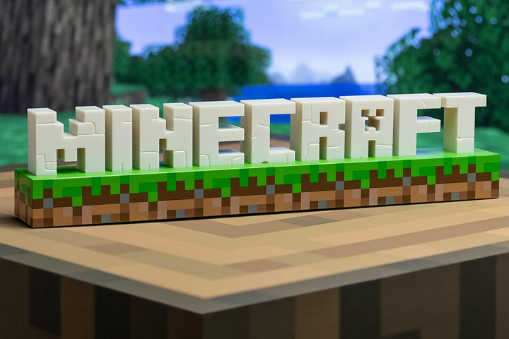 Minecraft Light Up Logo Lamp