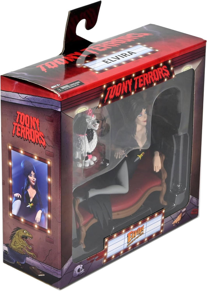 NECA Elvira Mistress of the Dark Toony Terrors Elvira On Couch Figure