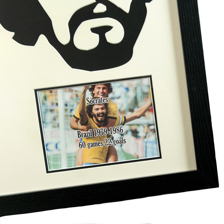 Brazil Socrates Signed Shirt Framed