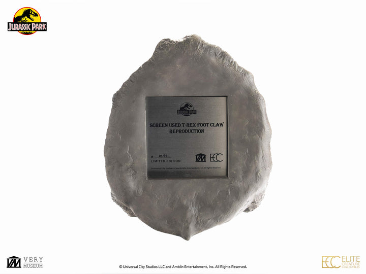 Official Jurassic Park Screen Used T-Rex Foot Claw Limited Edition Of 99 Worldwide Reproduction