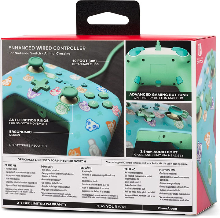 PowerA Enhanced Wired Animal Crossing Controller for Nintendo Switch