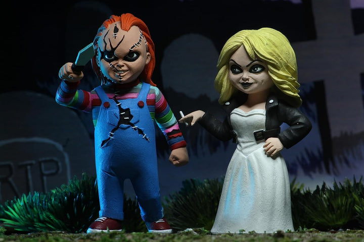 NECA Bride Of Chucky Toony Terrors Chucky & Tiffany 2-Pack Action Figures