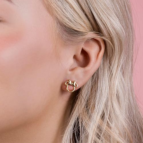 Disney Gold Minnie Mouse Bow Earrings - Image 2