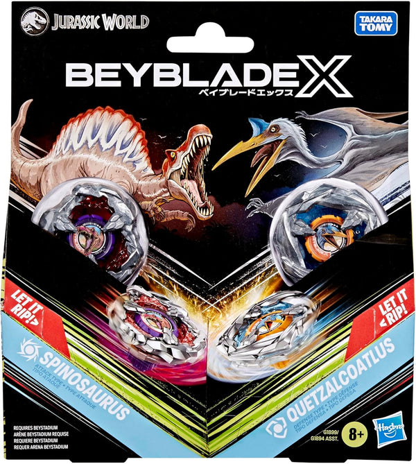 Beyblade X Jurassic World Spinosaurus vs Quetzalcoatlus Multipack Set