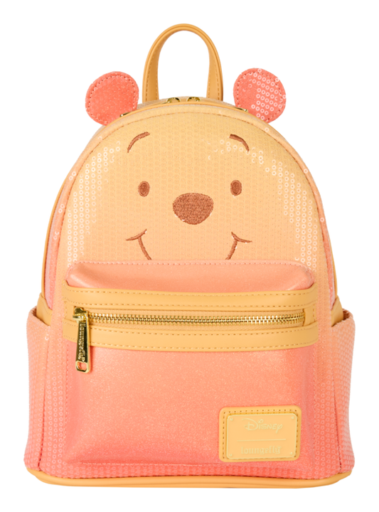 Loungefly - Winnie Pooh Glitter Sequin Mini Backpack - Image