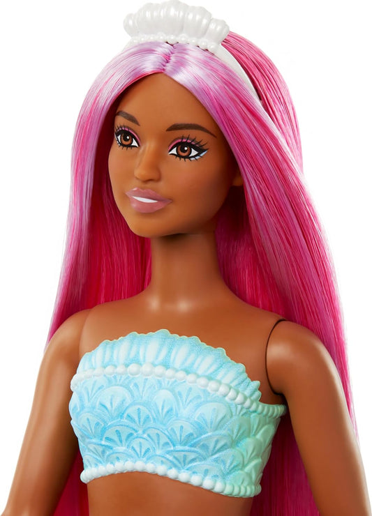 Barbie Mermaid Doll (Red Tail & Pink Hair) - Image 2