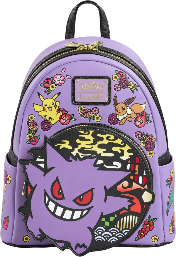 Loungefly Pokemon Gengar Embroidered Wagara Mini Backpack
