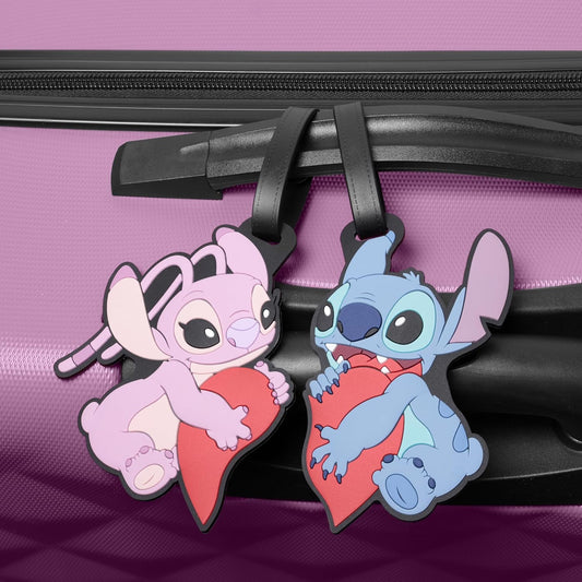 Disney Angel & Stitch Love Heart Luggage Tag Set - Image 2