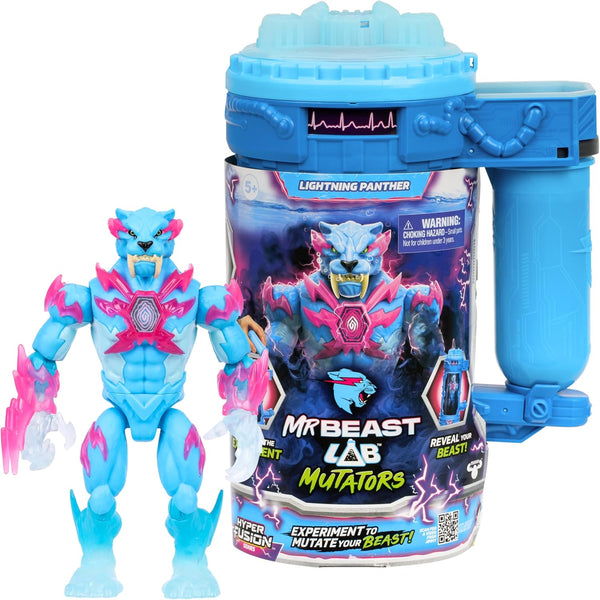 Mr Beast Lab Mech Chamber Lightning Panther Figure