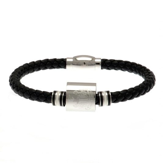 Newcastle United FC Colour Ring Leather Bracelet, alternate view