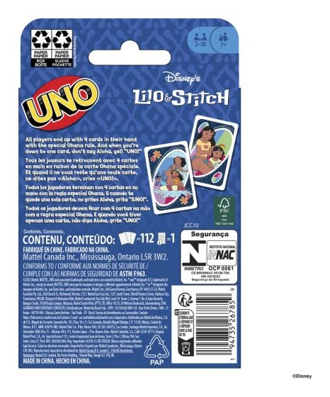 Uno Lilo And Stitch Card Game