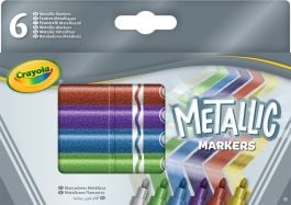 Crayola Metallic Markers Set of 6 for Shiny Effects