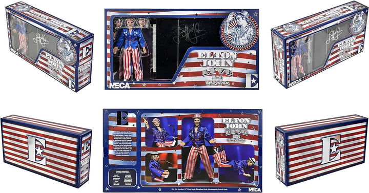 NECA Elton John With Piano (Live 1976) Deluxe 8” Clothed Action Figure