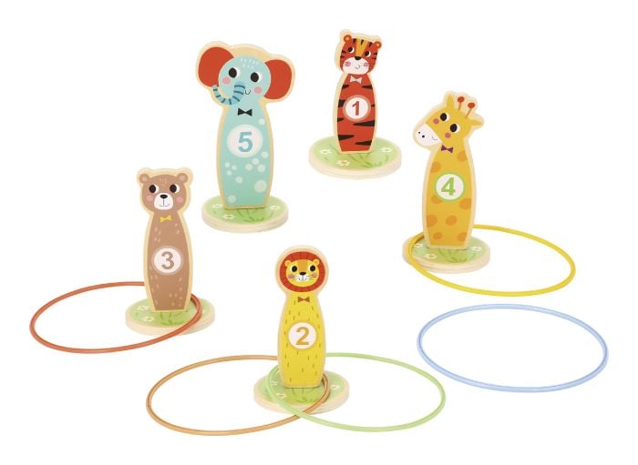 Wooden Ring Toss Set for Kids and Family Outdoor Fun