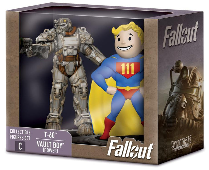 Fallout T-60 & Vault Boy (Power) Mini Figure Set