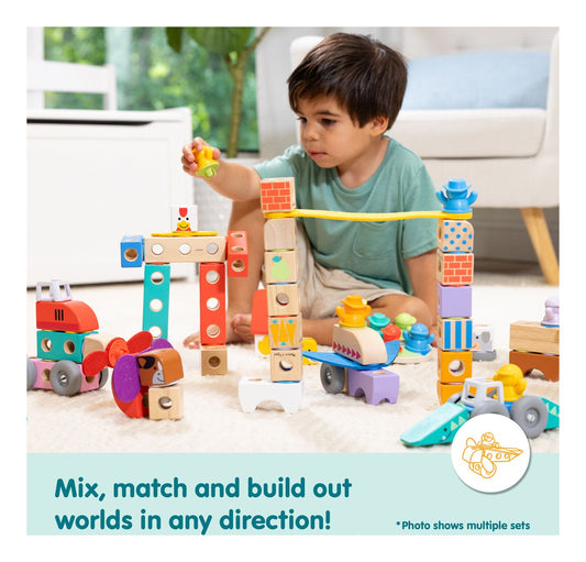 Melissa & Doug - Blockables Vehicles Building - Image