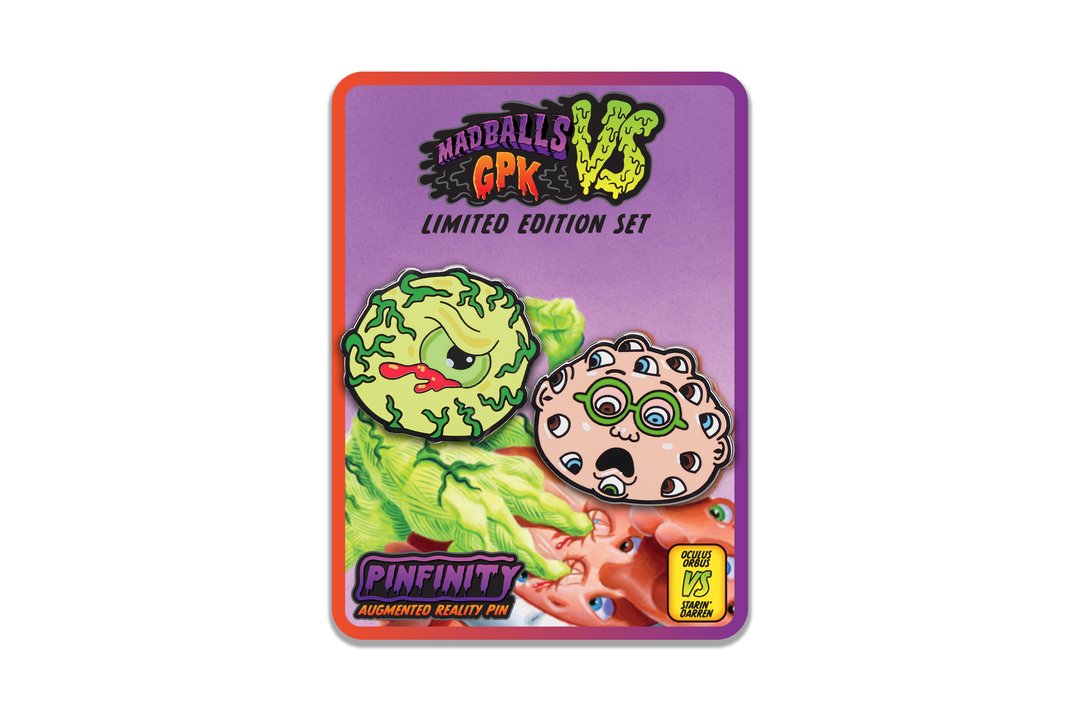 Pinfinity Oculus Orbit vs Starin Darren Garbage Pail Kids VS Madballs Limited Edition Pin Set
