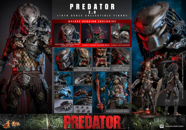 Hot Toys Predator Predator (2.0) Deluxe Version 1/6th Scale Figure