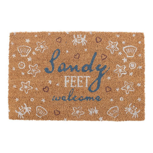 Natural Sandy Feet Welcome Doormat, alternate view