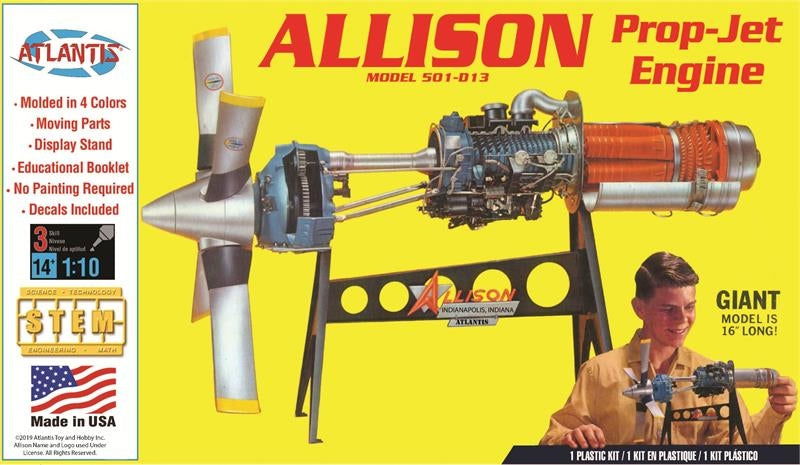 Atlantis Models 1:10 Scale Allison Turbo Prop Engine Kit - Infinity Collectables - #tag1#