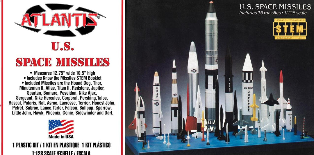Atlantis Models 1:128 Scale U.S. Space Missiles 36 Missile Kit - Infinity Collectables - #tag1#