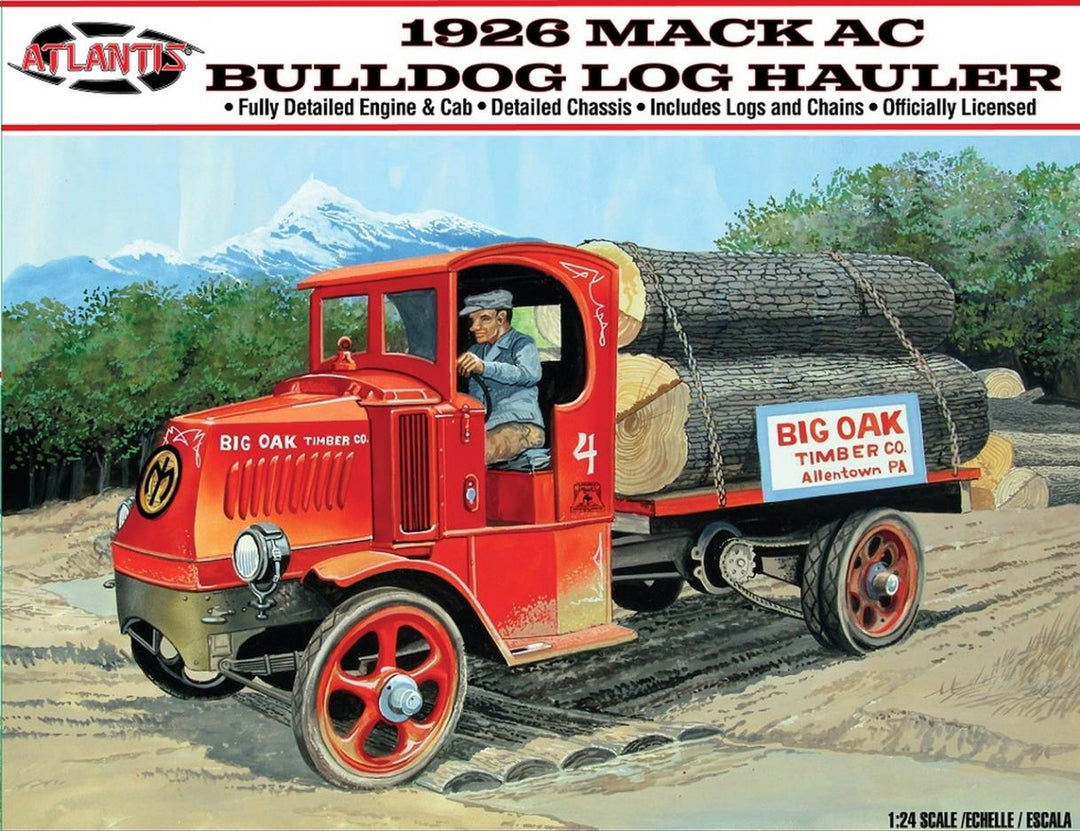 Atlantis Models 1:24 Scale 1926 Mack Bulldog Log Hauler Kit - Infinity Collectables - #tag1#