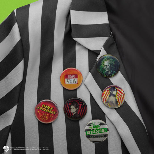 Beetlejuice Lenticular Badge Set of 6