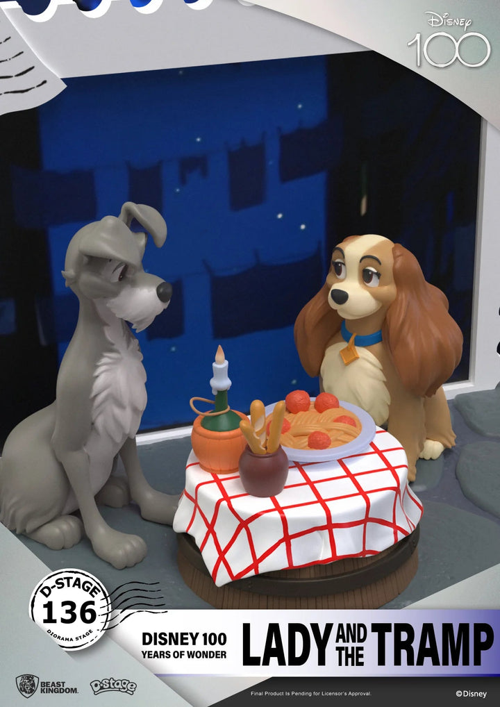 Beast Kingdom Disney 100 Years of Wonder Lady And The Tramp Statue - Infinity Collectables  - #tag1#