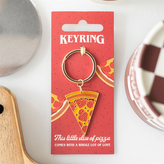 Pizza Slice Keyring, alternate view