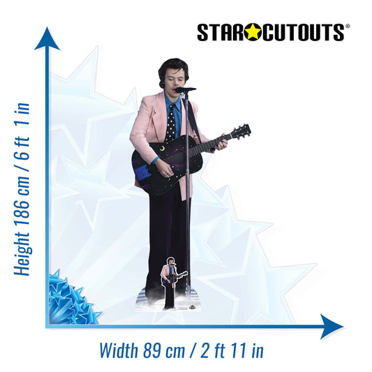 Harry Styles Pink Jacket Height 186cm Lifesize Cardboard Cut Out With Mini, alternate view