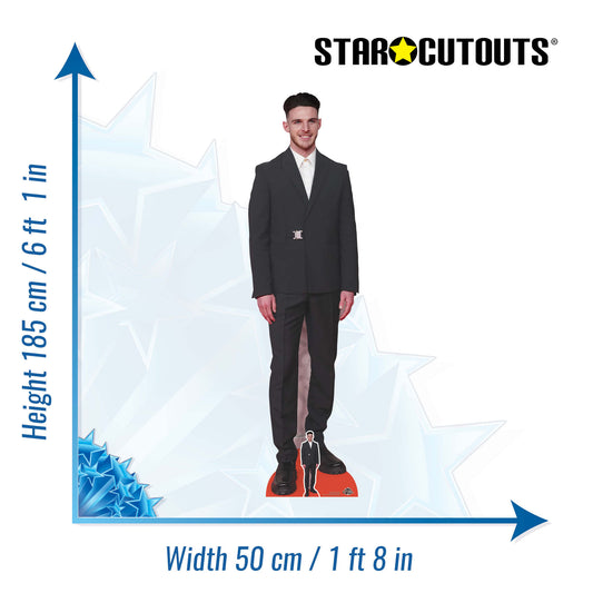 Declan Rice Height 185cm Lifesize Cardboard Cut Out With Mini, alternate view