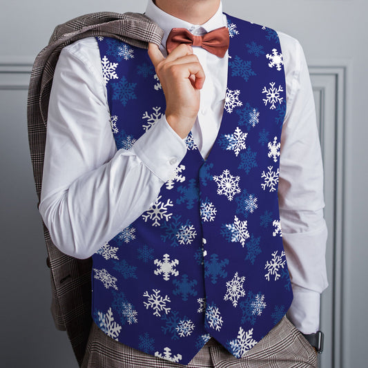 Cartoon Santa Blue - Novelty Costume Fancy Dress Waistcoat ( 4 sizes available ), alternate view