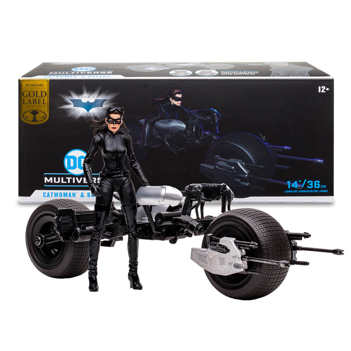 McFarlane The Dark Knight Rises Catwoman & Batpod Gold Label 7" Action Figure And Vehicle