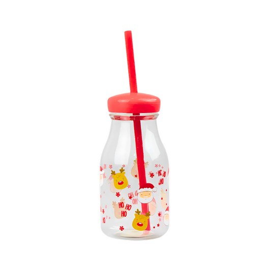 Christmas Kids Drink Bottle With Straw, alternate view
