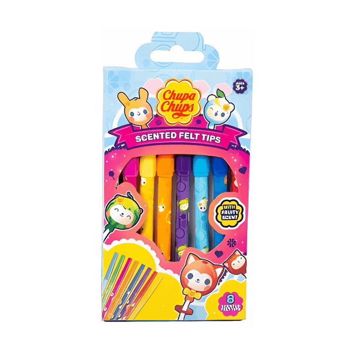Chupa Chups Fruit Scented Felt Tips 8 Pack
