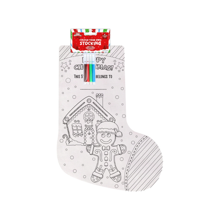 Colour Your Own Xmas Stocking With 4 Felt Tip Pens