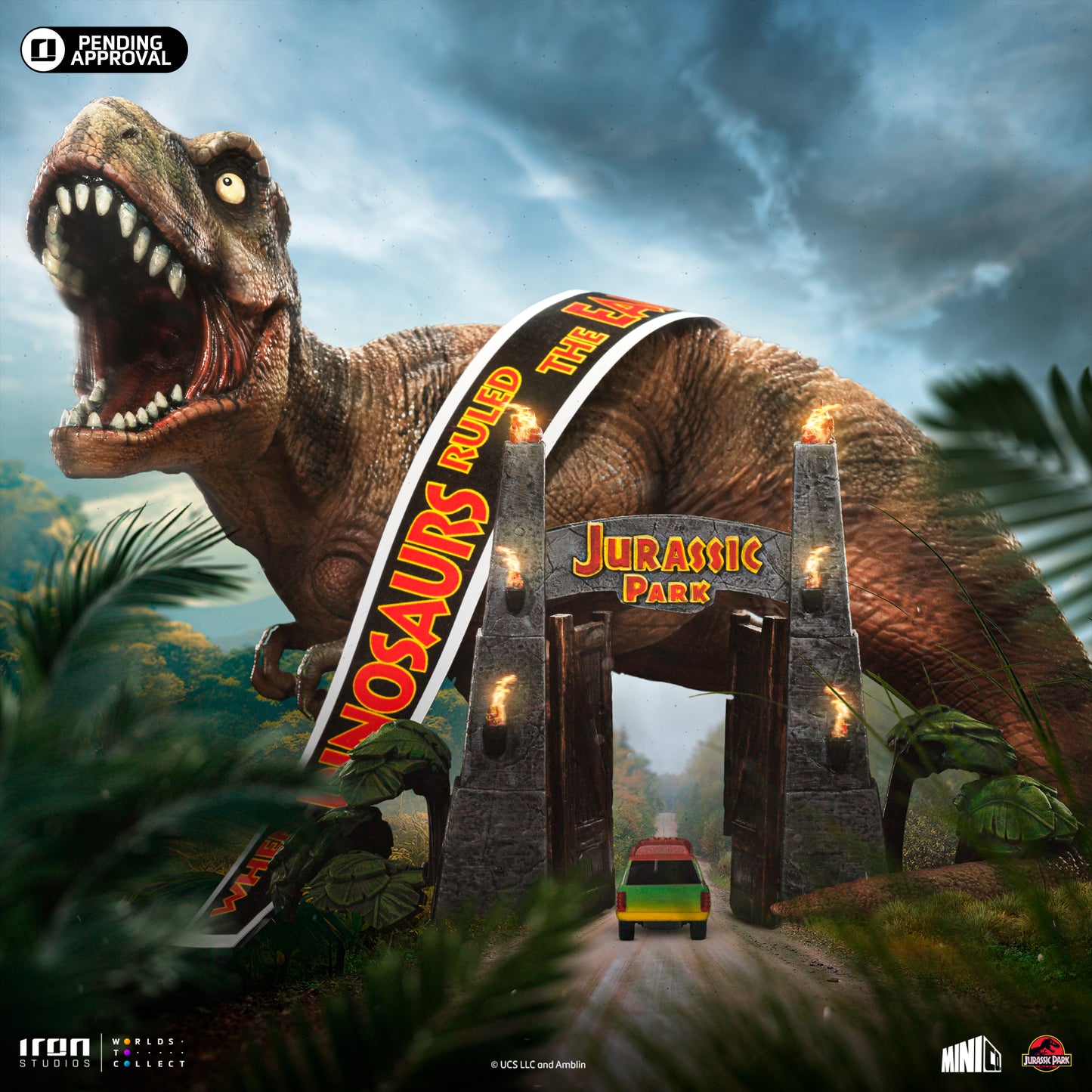 Iron Studios Jurassic Park MiniCo 30th Anniversary Deluxe T-Rex Figure : Release Date ETA AUGUST