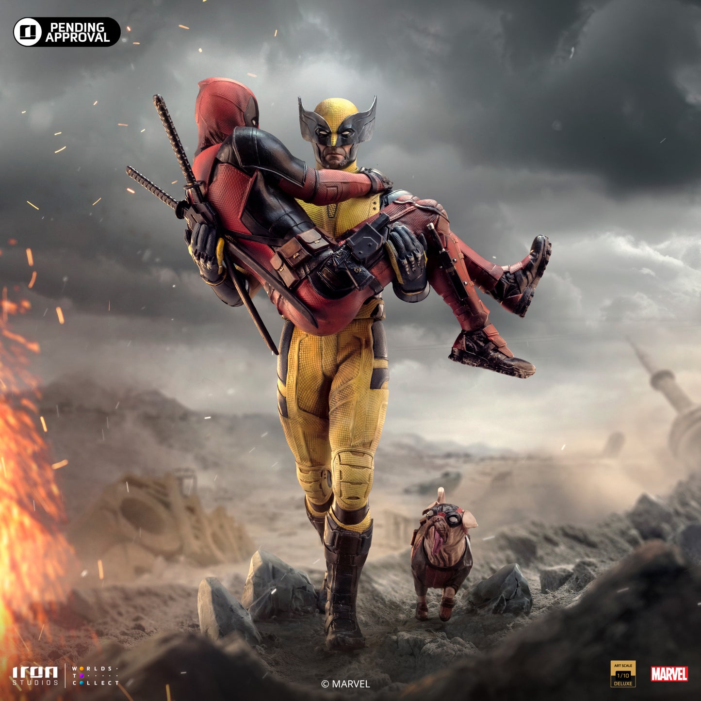 Iron Studios Marvel Deadpool 3 Deadpool & Wolverine 1/10 Deluxe Art Scale Limited Edition Statue *Exclusive