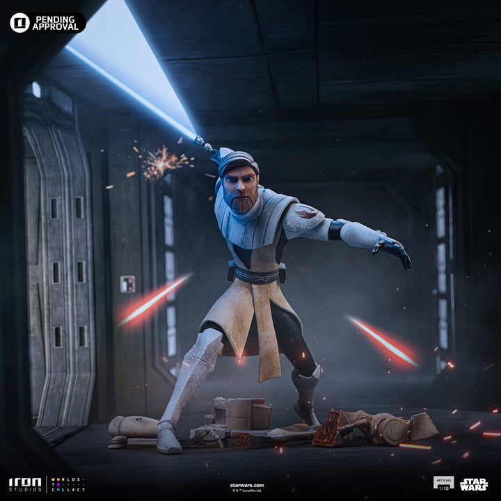 Iron Studios Obi Wan Kenobi Star Wars The Clone Wars Art Scale Statue Limited Edition 1 10 Scale