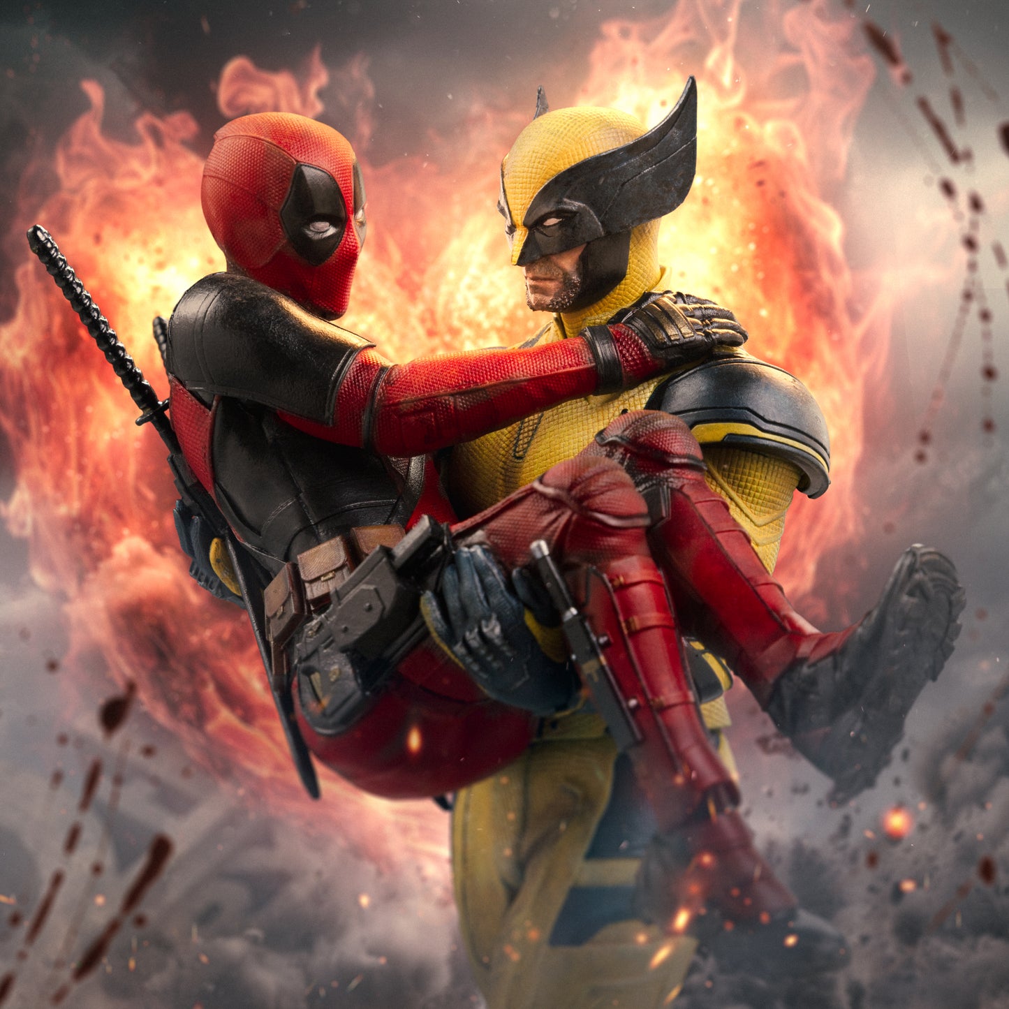Iron Studios Marvel Deadpool 3 Deadpool & Wolverine 1/10 Deluxe Art Scale Limited Edition Statue *Exclusive