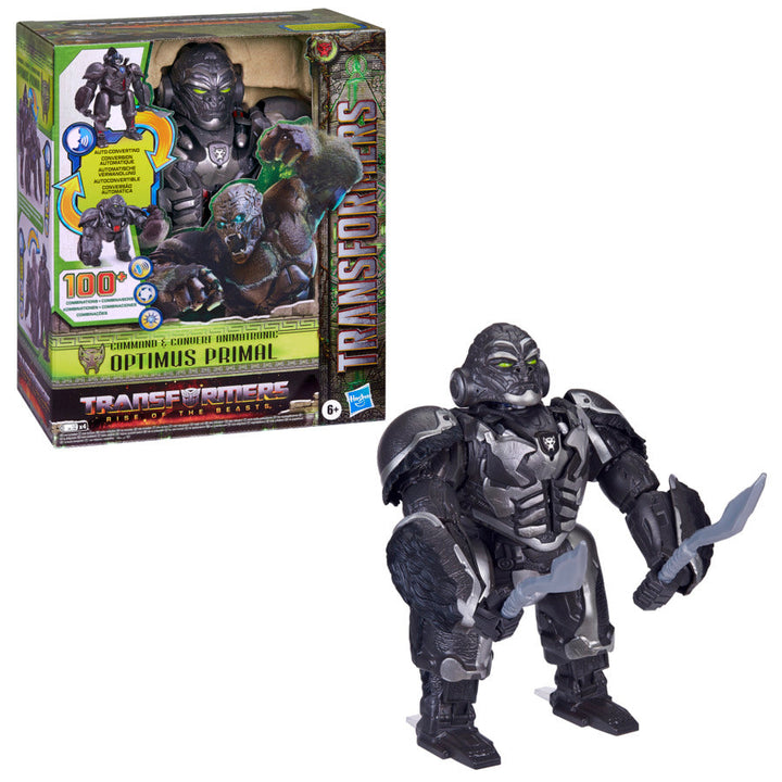 Transformers Rise of the Beasts Command & Convert Animatronic Optimus Primal