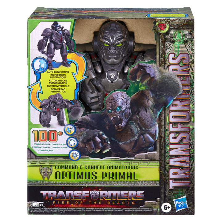 Transformers Rise of the Beasts Command & Convert Animatronic Optimus Primal