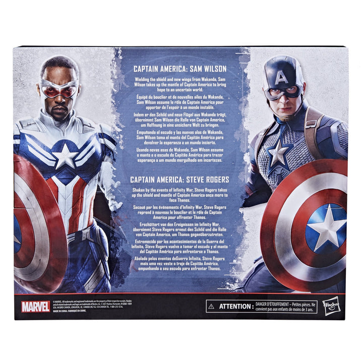 Marvel Legends Captain America Sam Wilson and Captain America Steve Rogers