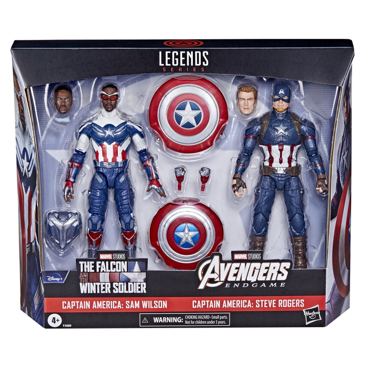 Marvel Legends Captain America Sam Wilson and Captain America Steve Rogers