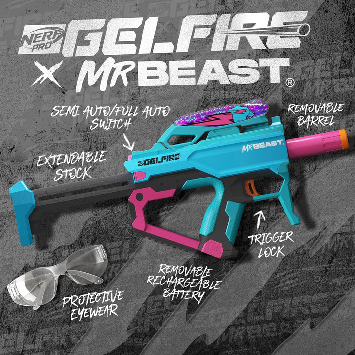 Mr Beast x Nerf Pro Gelfire Mythic Blaster
