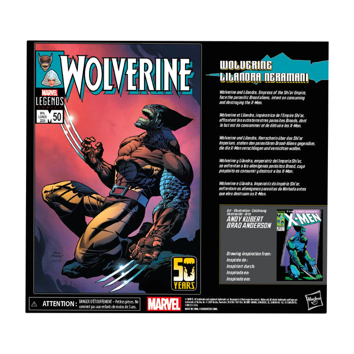 Marvel Legends Series Wolverine and Lilandra Neramani 2-Pack 6" Action Figures