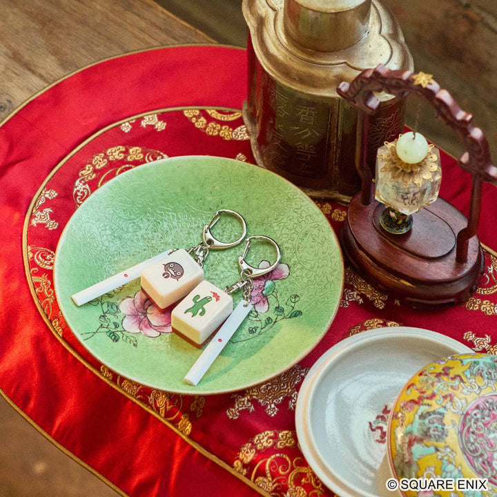 Square Enix Final Fantasy XIV Doman Mahjong Tile Key Chain One of Dots (Release Date 11/25)